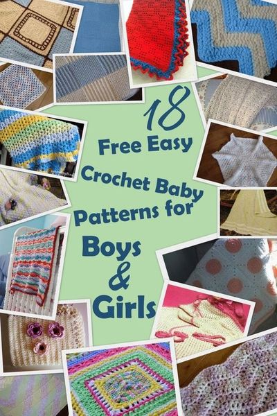 18 Free Easy Crochet Baby Blanket Patterns for Boys & Girls makes it easy to find the perfect present to make for yourself or a friend. If you're in the need of an easy, homemade baby shower gift, crochet baby afghans create a great opportunity to...