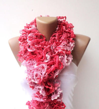 long scarves ruffle knitting,scarf women hand knitted ruffled scarf